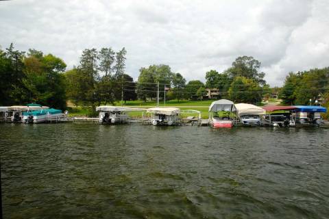 Private dock from the lake