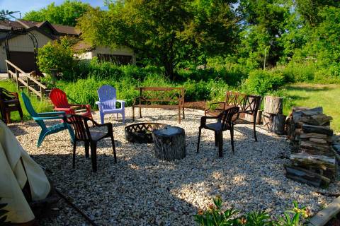 Rock Lake Estates - Our firepit area